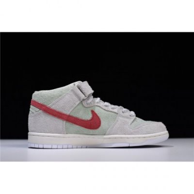 Nike Erkek Sb Dunk Mid Beyaz / Kırmızı / Nane Kaykay Ayakkabı Türkiye - D0I9DL59